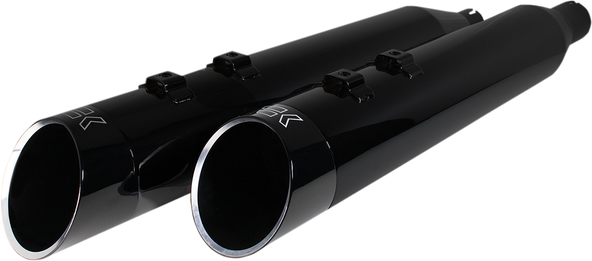 KHROME WERKS 4-1/2" HP-Plus® Slip-On Mufflers - Obsidian Edge 202645