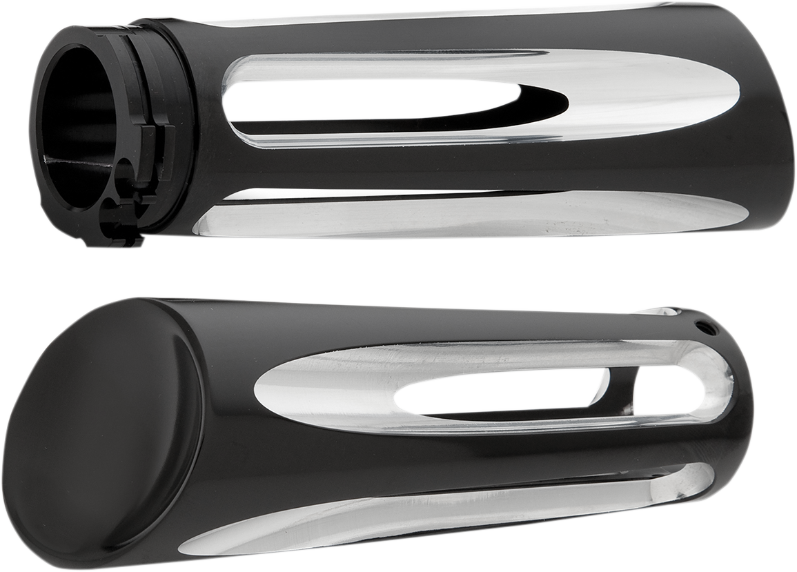 ARLEN NESS Ness-Tech® Deep Cut Billet Grips - Black 07-132