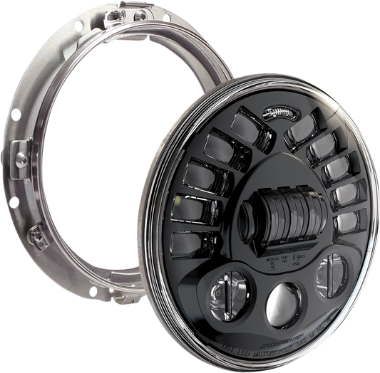 CUSTOM DYNAMICS Adaptive Headlight with Mount - 7" - Black PB-7A-13-B