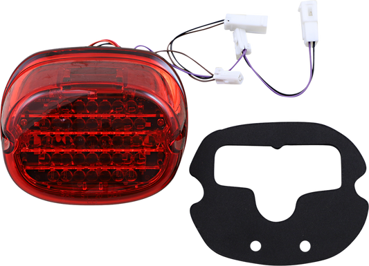 CUSTOM DYNAMICS Taillight w/ Integrated Turn Signal - No Window - Red Lens CD-INT-TL-NW-R