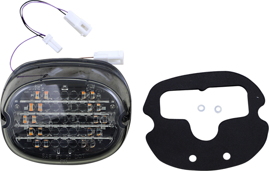 CUSTOM DYNAMICS Taillight w/ Integrated Turn Signal - No Window - Smoke Lens CD-INT-TL-NW-S