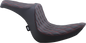 DRAG SPECIALTIES SEATS Predator III 2-Up Seat - Vinyl - Double Diamond - Red Stitching - Softail '06-'17 08021440