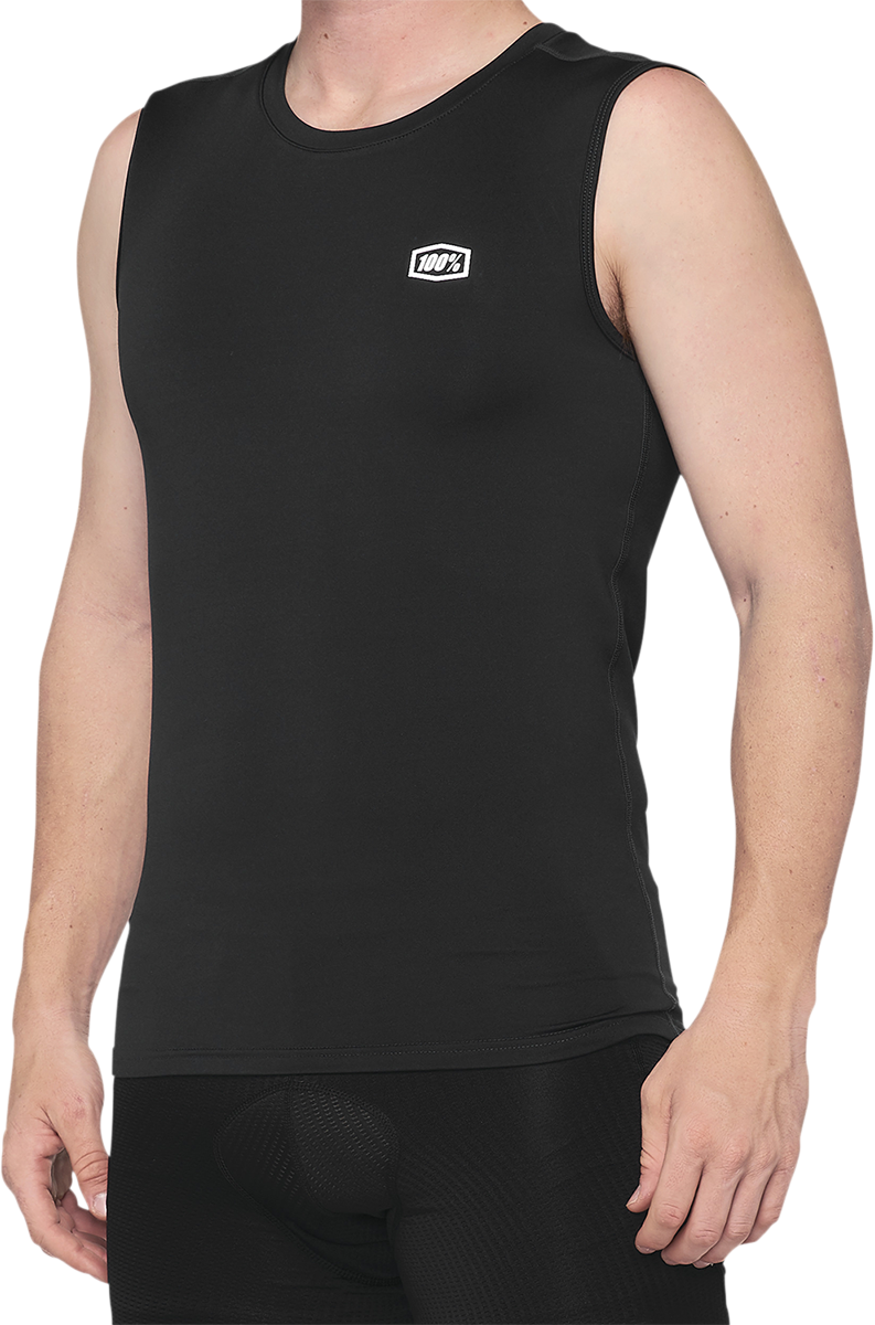 100% Basecamp Sleeveless Base Layer - Black - Medium 40046-00001