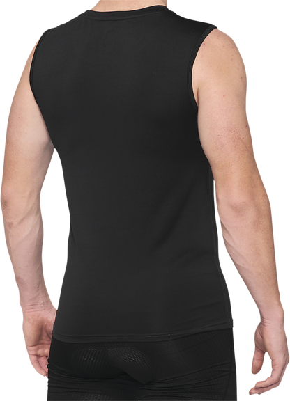 100% Basecamp Sleeveless Base Layer - Black - Medium 40046-00001