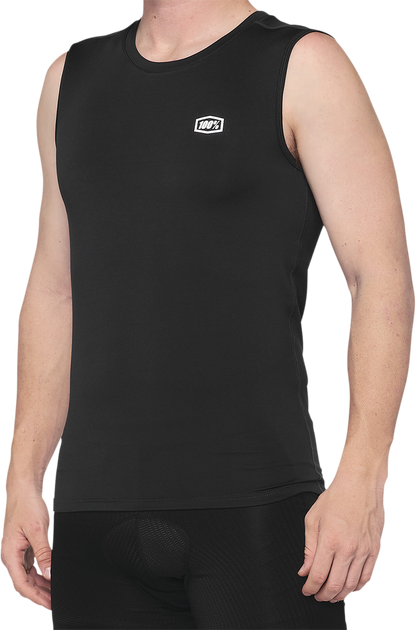 100% Basecamp Sleeveless Base Layer - Black - Large 40046-00002