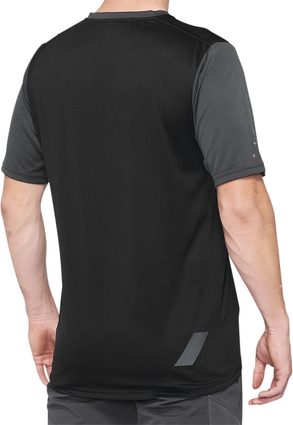 100% Ridecamp Short-Sleeve Jersey - Charcoal/Black - Medium 40027-00006
