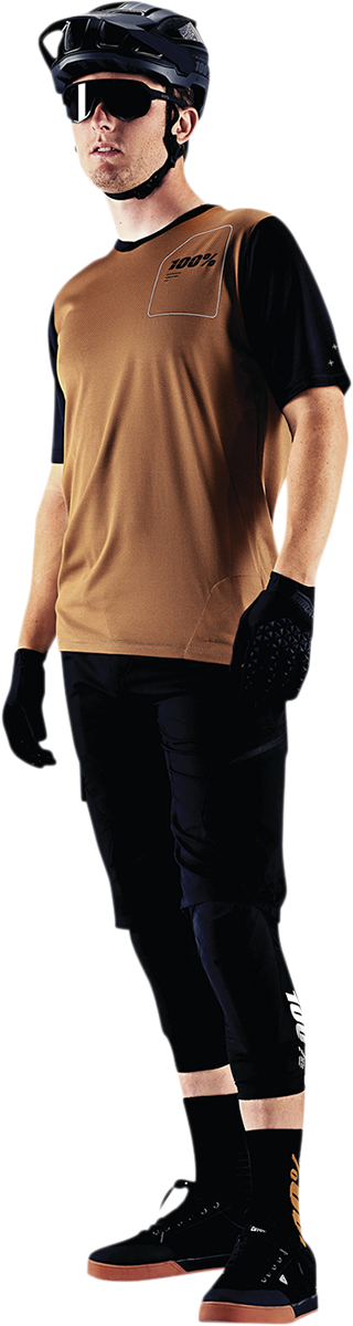 100% Ridecamp Short-Sleeve Jersey - Terracotta/Black - Large 40027-00017