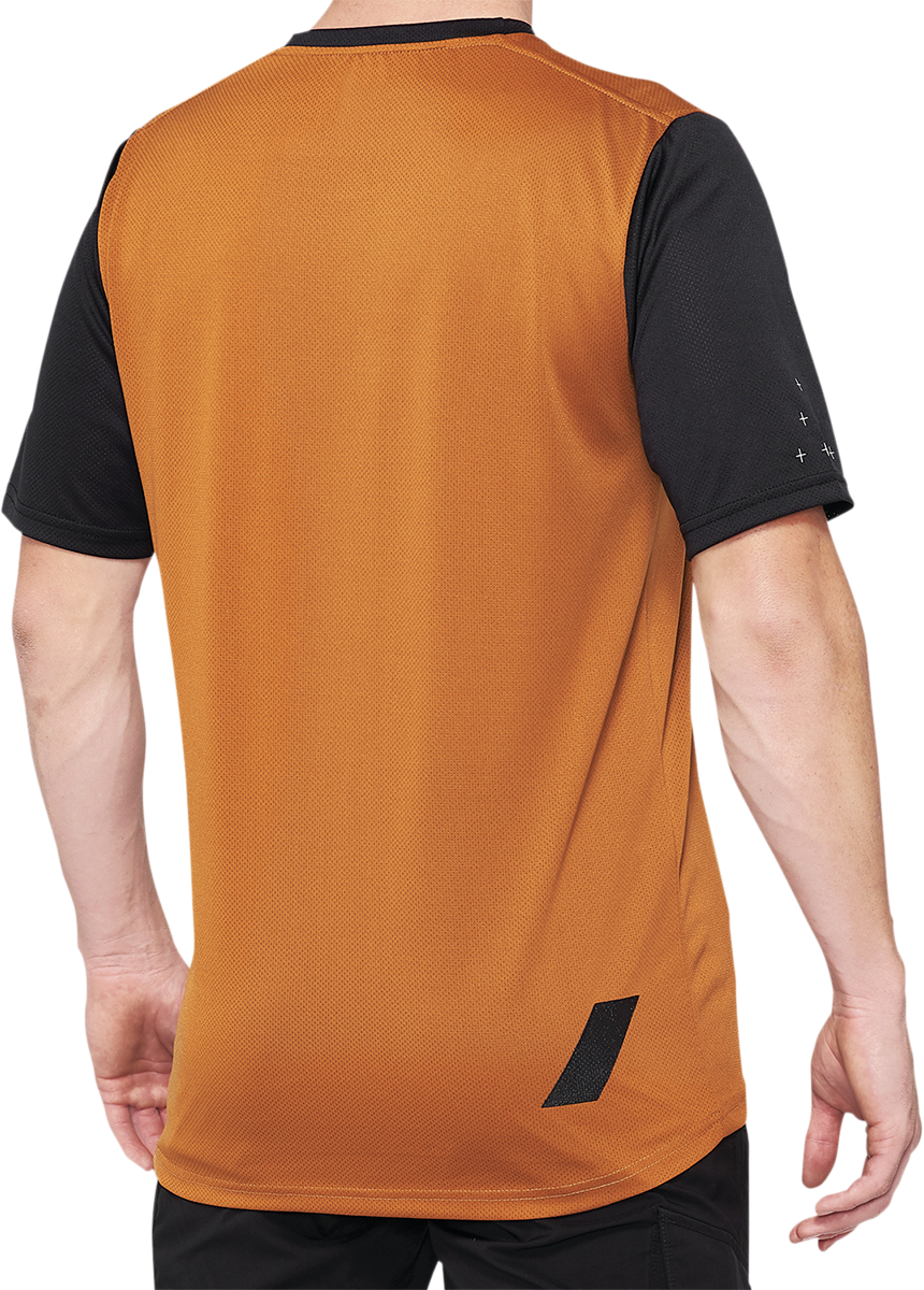 100% Ridecamp Short-Sleeve Jersey - Terracotta/Black - Large 40027-00017