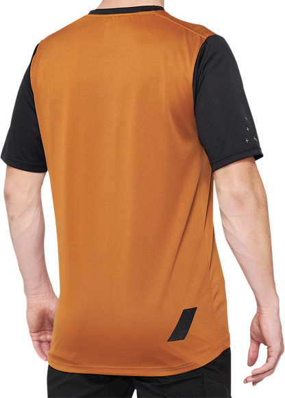 100% Ridecamp Short-Sleeve Jersey - Terracotta/Black - Large 40027-00017