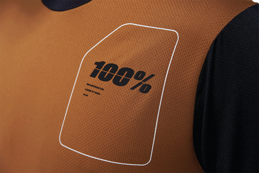 100% Ridecamp Short-Sleeve Jersey - Terracotta/Black - Small 40027-00015