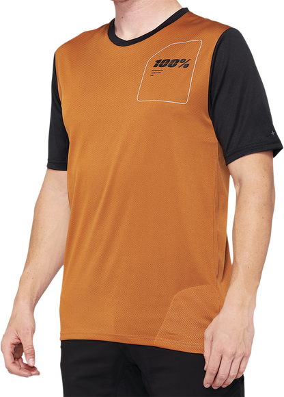 100% Ridecamp Short-Sleeve Jersey - Terracotta/Black - Medium 40027-00016