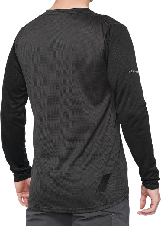 100% Ridecamp Long-Sleeve Jersey - Black/Charcoal - Small 40028-00000