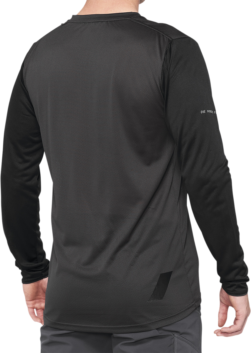 100% Ridecamp Long-Sleeve Jersey - Black/Charcoal - Large 40028-00002