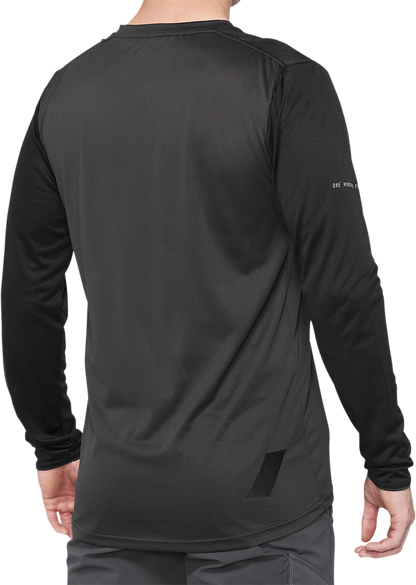 100% Ridecamp Long-Sleeve Jersey - Black/Charcoal - Large 40028-00002