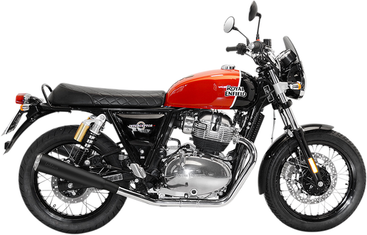 LEOVINCE Classic Racer Slip-On Muffler - Black - GT 650/Interceptor 650 15007BU