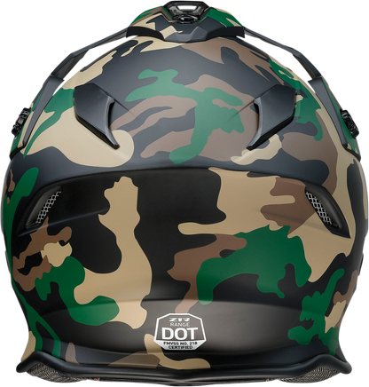 Z1R Range Woodland Camo Motorcycle Helmet 2XL with Drop-Down Sun Visor and Removable Linings