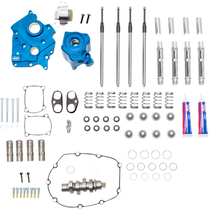 S&S CYCLE Cam Chest Kit with Plate - Chain Drive - Water Cooled - 540 Cam - Chrome Pushrods - M8 310-1116A