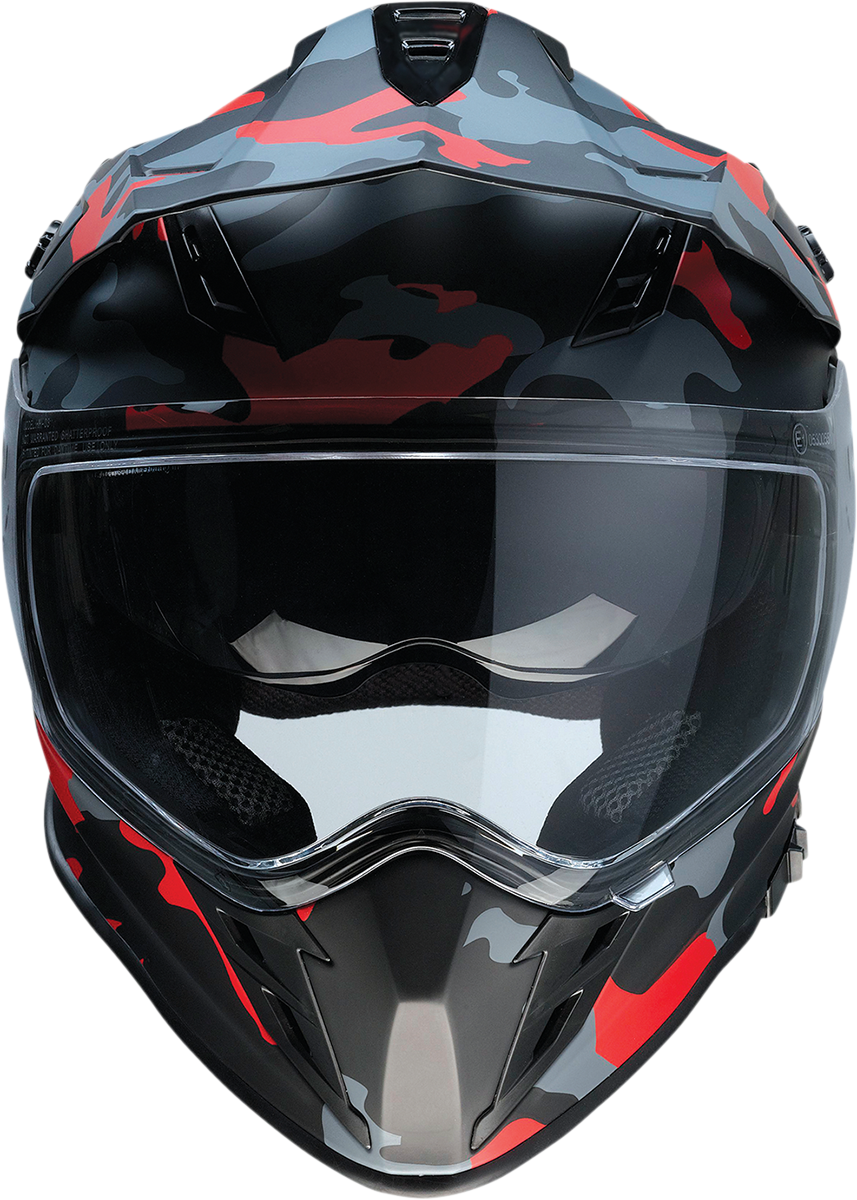 Z1R Range Helmet - Camo Red, 2XL - Durable ABS Shell with Versatile Design