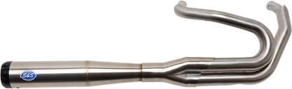 S&S CYCLE 2-into-1 Superstreet Exhaust System - 50 State - M8 Softail - Stainless Steel 550-0996B