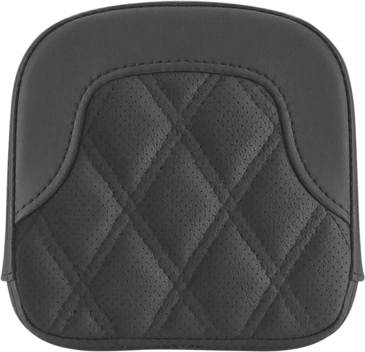 SADDLEMEN Tall Sissy Bar Pad - RoadSofa™ - Lattice Stitch - Black - FL '99-'23 040744