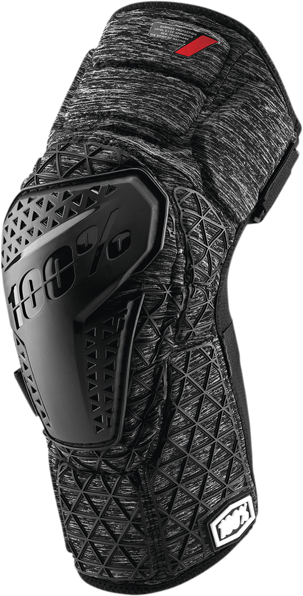 100% Surpass Knee Guards - Heather Gray/Black - Large 70009-00007