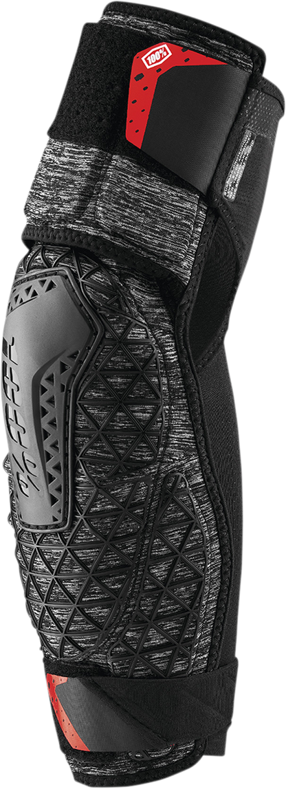 100% Surpass Elbow Guards - Heather Gray/Black - Large 70008-00007