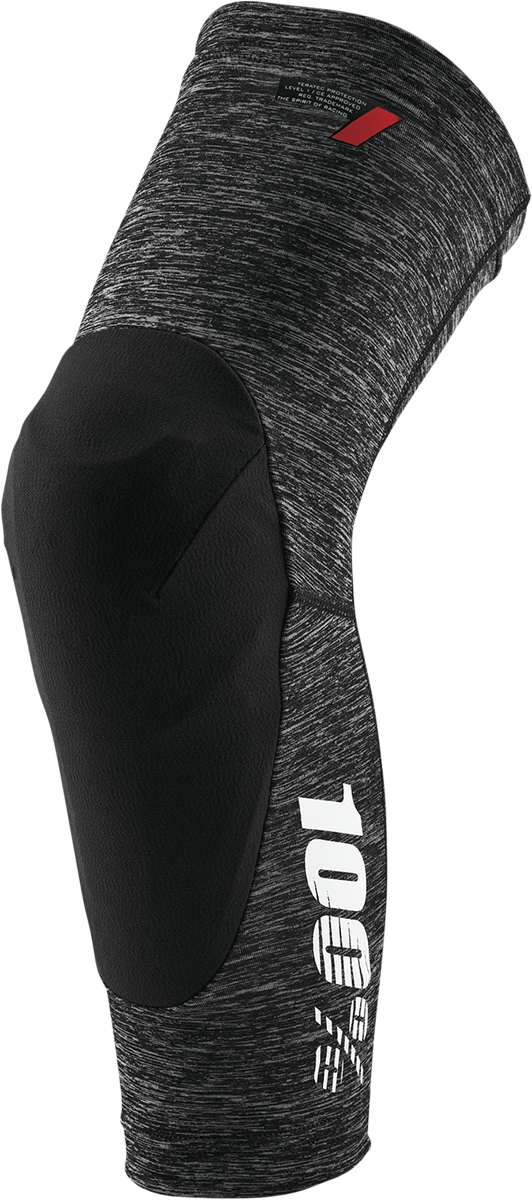 100% Teratec Knee Guards - Heather Gray/Black - Large 70003-00007