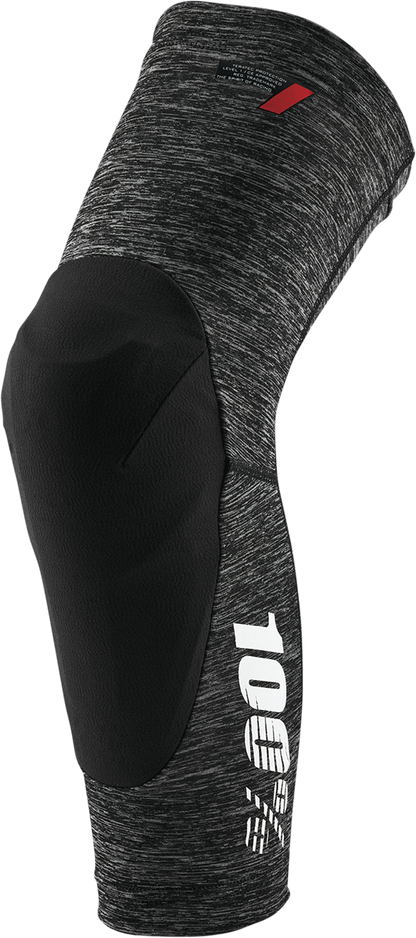 100% Teratec Knee Guards - Heather Gray/Black - XL 70003-00008