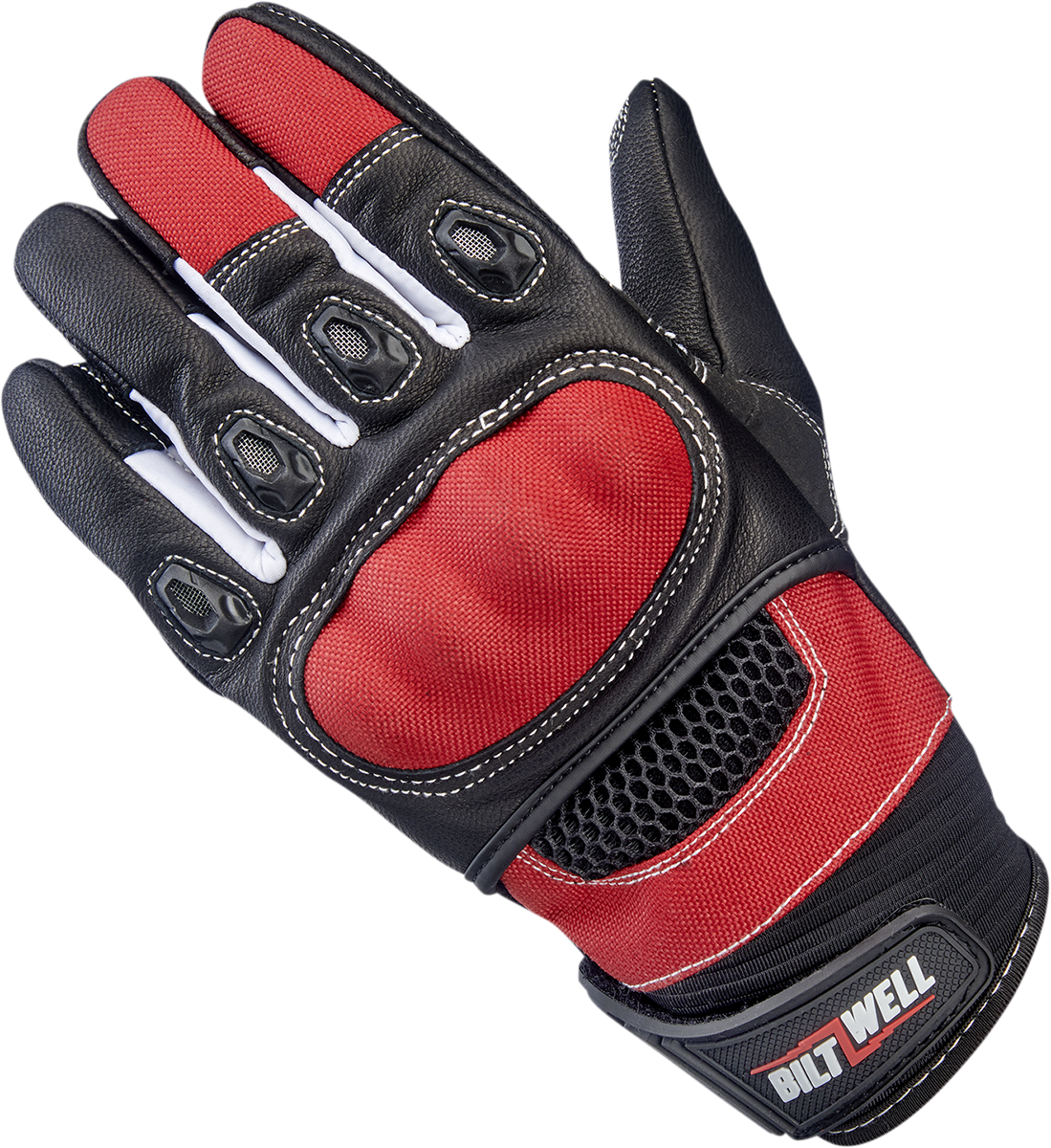 BILTWELL Bridgeport Gloves - Red - Medium 1509-0801-303