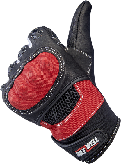 BILTWELL Bridgeport Gloves - Red - XL 1509-0801-305