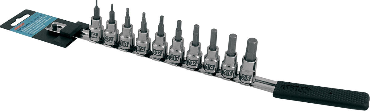 CRUZTOOLS Socket Bit Set - Hex - Inch IN38HBS