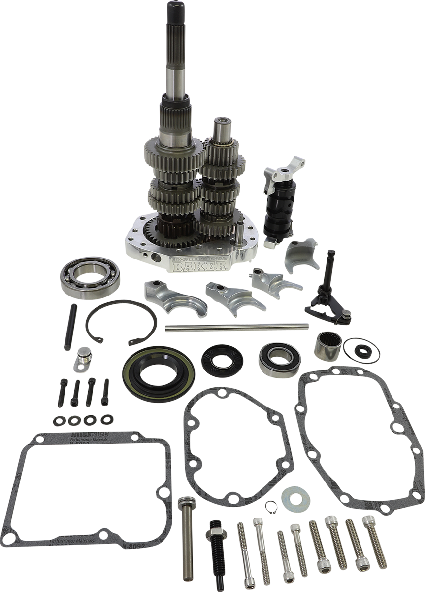 BAKER DRIVETRAIN Overdrive 6-Speed Gear Set for Harley-Davidson 2000-2006 (Part OD6-401P-02)