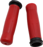 AVON GRIPS Old School Rubber Grips - Throttle-By-Wire - Red OLD-69-RED-FLY