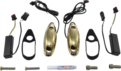 CUSTOM DYNAMICS Turn Signal - FLTR - Gold PB-RG-TS-15-G