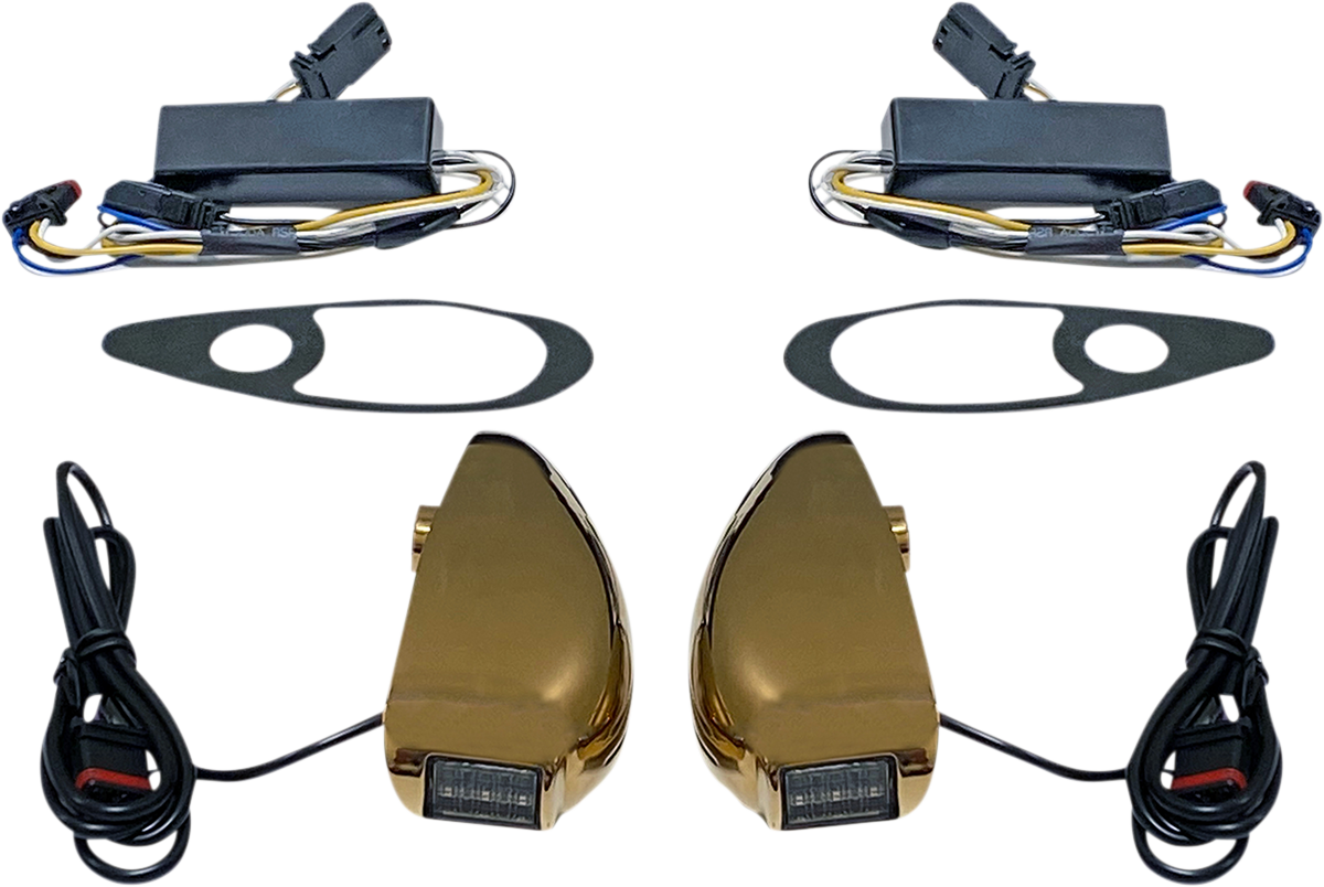 CUSTOM DYNAMICS Turn Signal - FLTR - Gold PB-RG-TS-15-G