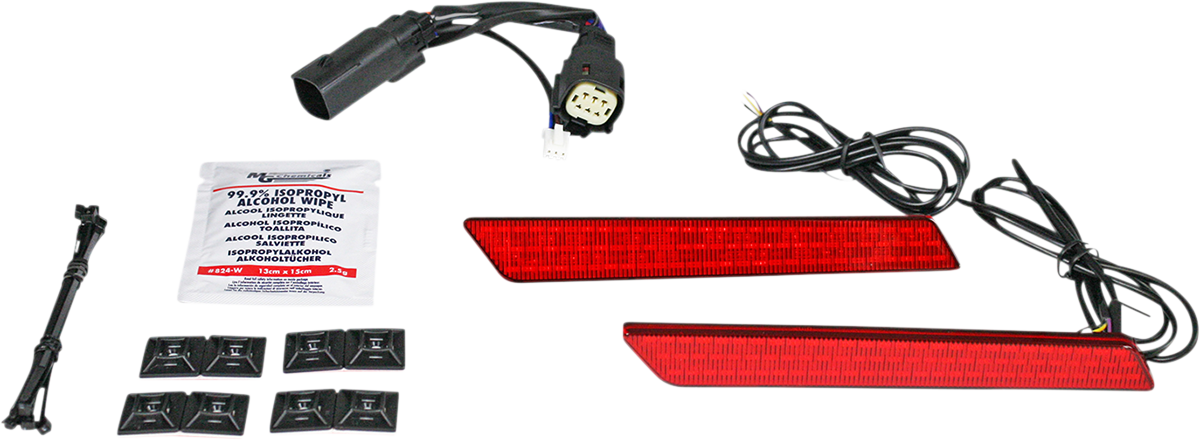 CUSTOM DYNAMICS Saddlebag Light - Red Lens CD-LATCH-DC-R