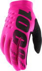 100% Brisker Gloves - Neon Pink - Large 10003-00027