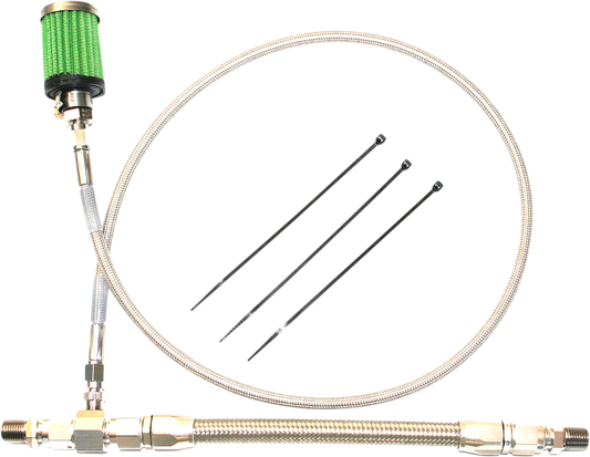 FEULING PARTS Oil Tank Breather Kit - Stainless - 02'-06' Touring 3080