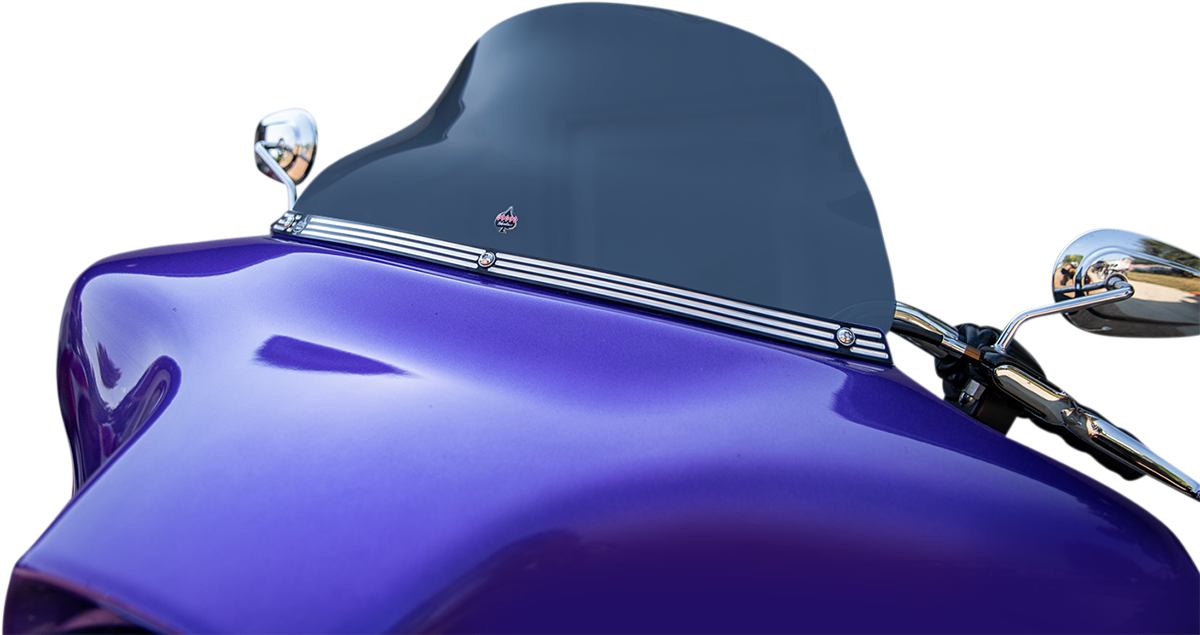 KLOCK WERKS Flare® Windshield - 10-1/2" - Dark Smoke - '96-'13 FLH KWW-01-0619-DS