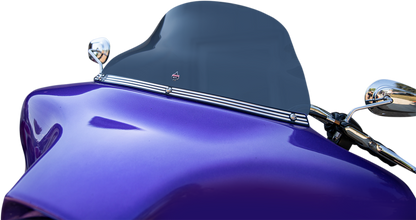 KLOCK WERKS Flare® Windshield - 10-1/2" - Dark Smoke - '96-'13 FLH KWW-01-0619-DS