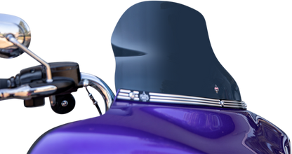 KLOCK WERKS Flare® Windshield - 10-1/2" - Dark Smoke - '96-'13 FLH KWW-01-0619-DS