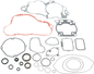 MOOSE OFFROAD Motor Gasket Kit with Oil Seal - Suzuki 811583mse