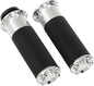 ARLEN NESS Beveled Grips - TBW - Chrome 07-328