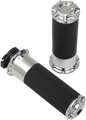 ARLEN NESS Beveled Grips - Cable - Chrome 07-330