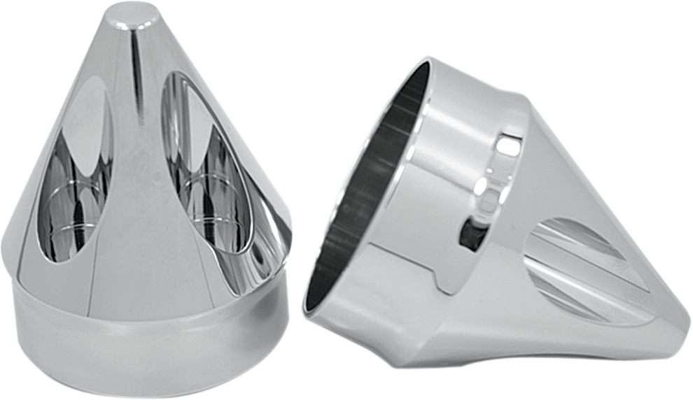AVON GRIPS Front Axle Nut Cover - Chrome - Spike - 7/8"/1" AXL-SPK-CH-TOUR