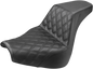 SADDLEMEN Step-Up Seat - Front Lattice Stitch - Black - FXBR/S '18-'20 818-31-172