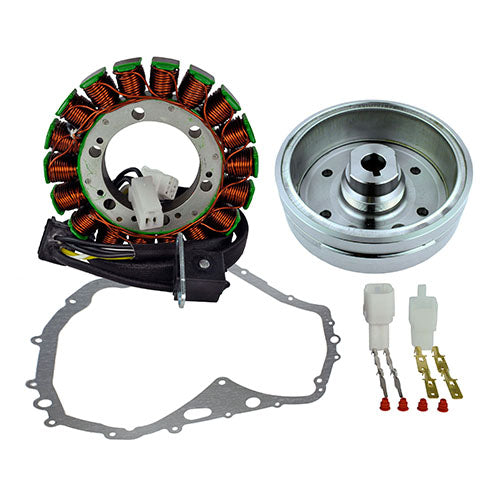 RMSTATOR KIT FLYWHEEL + STATOR + CRANKCASE COVER GASKET
