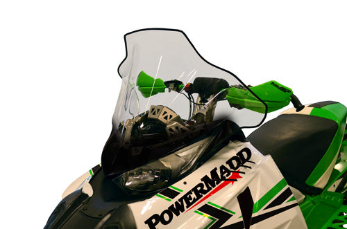 POWERMADD Cobra Arctic Cat Mid Clear Handguard with Black Graphics – Part Number 12030