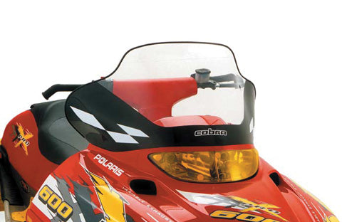 POWERMADD COBRA Polaris Edge High Clear Windshield with Black and White Frame - Part #11540