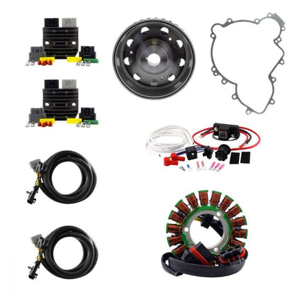 SPLYT STATOR+REGULATOR+DUAL BATTERY ISOLATOR MONITOR+FLYWHEEL
